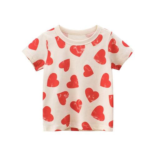 Children's Short Sleeve Printed T-Shirt Baby Clothes Girl - RICALOUX