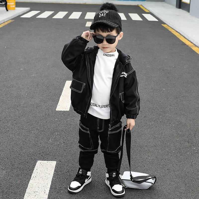 Children's Clothing Handsome Male Treasure Jacket Three-Piece Suit 1-3 Weeks 2 Years Old 4 And A Half 5 Little Boys - RICALOUX