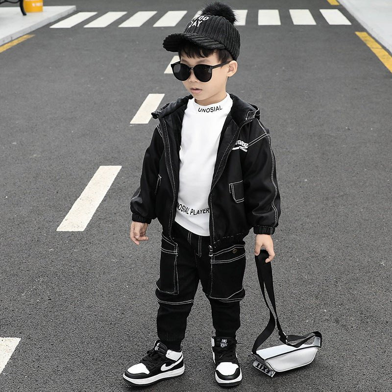 Children's Clothing Handsome Male Treasure Jacket Three-Piece Suit 1-3 Weeks 2 Years Old 4 And A Half 5 Little Boys - RICALOUX