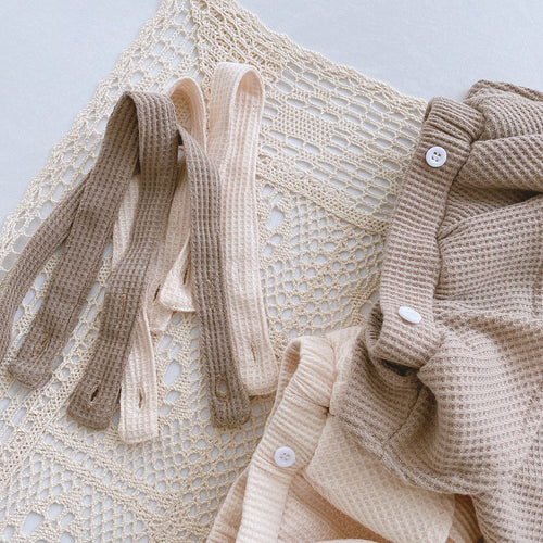 Baby Romper 0-2 Years Old Baby Clothes Baby Girl Foreign Style Pleated Lotus Leaf Sling Climber - RICALOUX