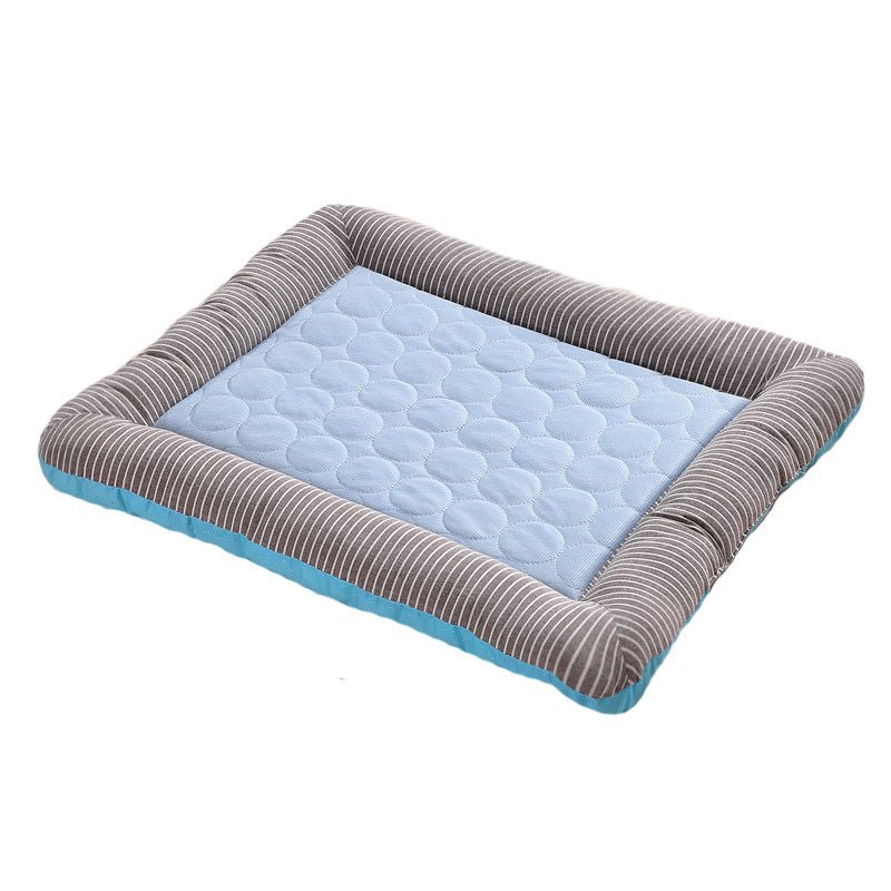 Pet Cooling Pad Bed For Dogs Cats Puppy Kitten Cool Mat Pet Blanket Ice Silk Material Soft For Summer Sleeping Blue Breathable - RICALOUX