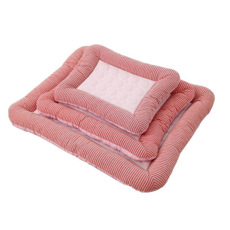 Pet Cooling Pad Bed For Dogs Cats Puppy Kitten Cool Mat Pet Blanket Ice Silk Material Soft For Summer Sleeping Blue Breathable - RICALOUX