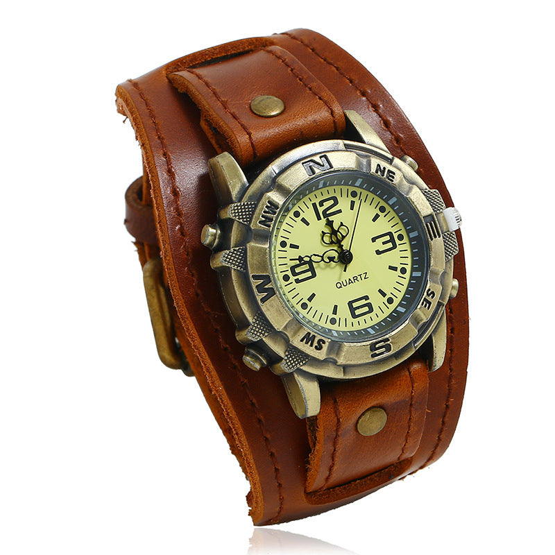 Vintage Leather Watch Bracelet, Versatile Fashion Men and Women – Premium 0 | RICALOUX
