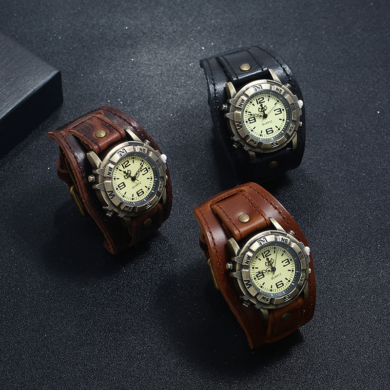 Vintage Leather Watch Bracelet, Versatile Fashion Men and Women – Premium 0 | RICALOUX