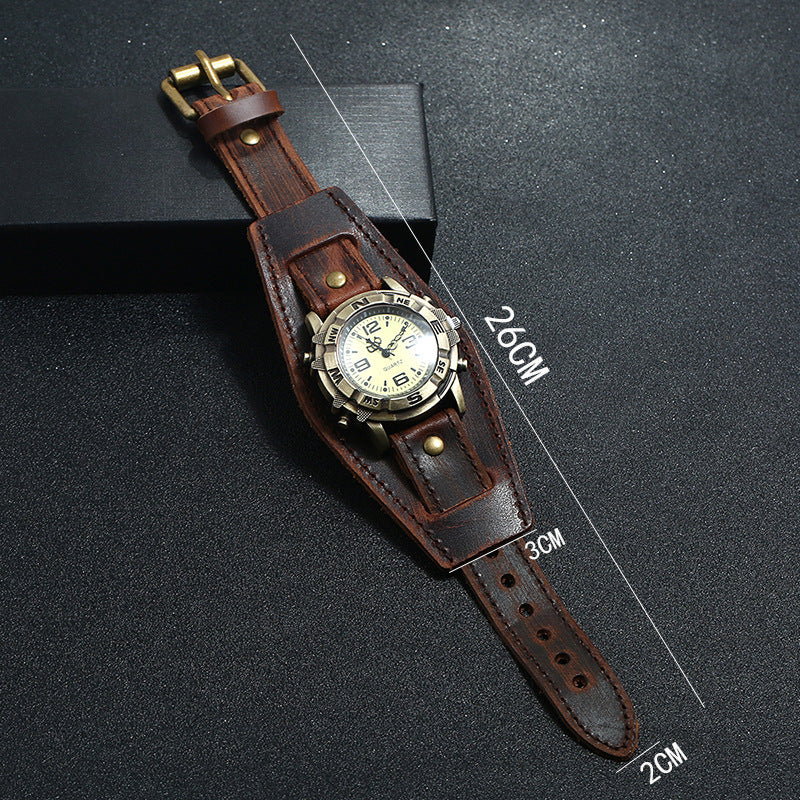 Vintage Leather Watch Bracelet, Versatile Fashion Men and Women – Premium 0 | RICALOUX