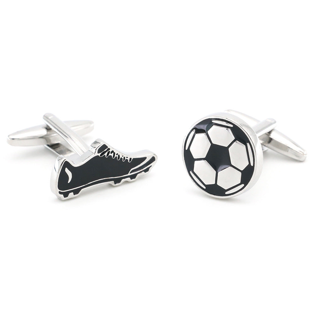 Sports Series Football Sneakers Cufflinks Men by Ricaloux