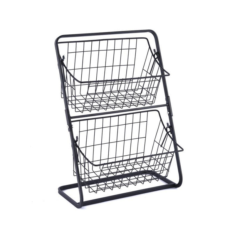 Stainless Steel Countertops Multilayer Spice Rack Fruit Kitchen Storage Kitchen Storage Rack by Ricaloux