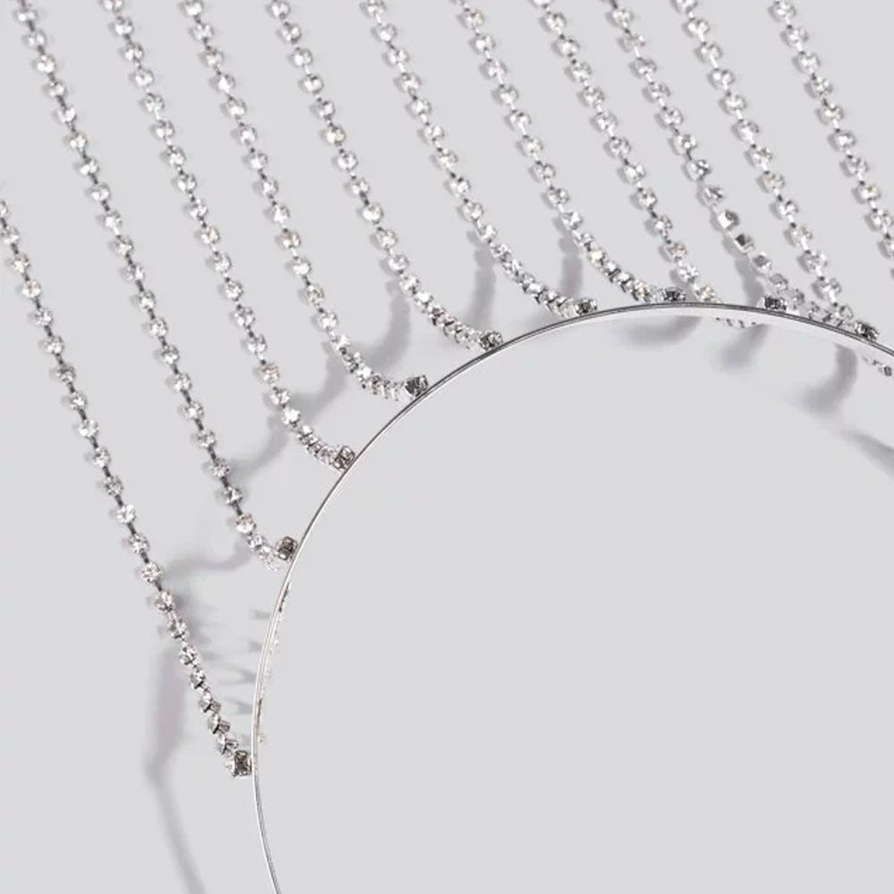 Fashion Tassel Headband Hair Hoop Rhinestone Jewelry for Women by Ricaloux