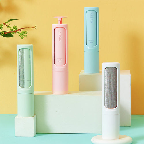 2-1 Reusable Pet Hair Remover Brush Lint Roller Portable Effective Self Cleaning Tool for Cat Dog Fur Hair Dust Removal Brush by Ricaloux