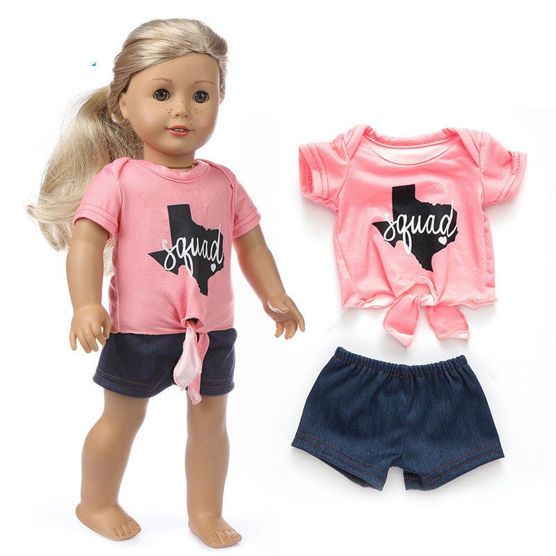 Dearbei Shaf Doll Casual Set 18-Inch American Girl Doll Clothes Simple Fashion Doll Accessories - RICALOUX
