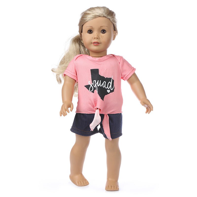 Dearbei Shaf Doll Casual Set 18-Inch American Girl Doll Clothes Simple Fashion Doll Accessories - RICALOUX
