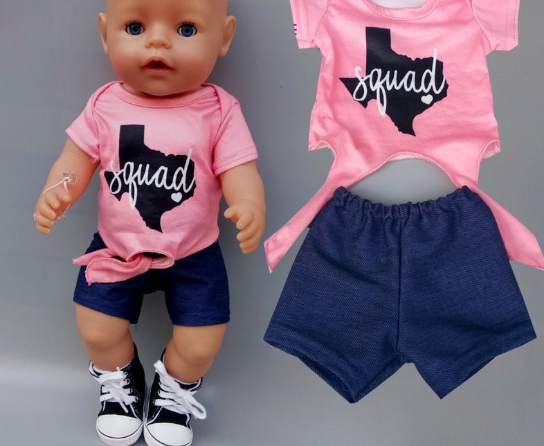 Dearbei Shaf Doll Casual Set 18-Inch American Girl Doll Clothes Simple Fashion Doll Accessories - RICALOUX