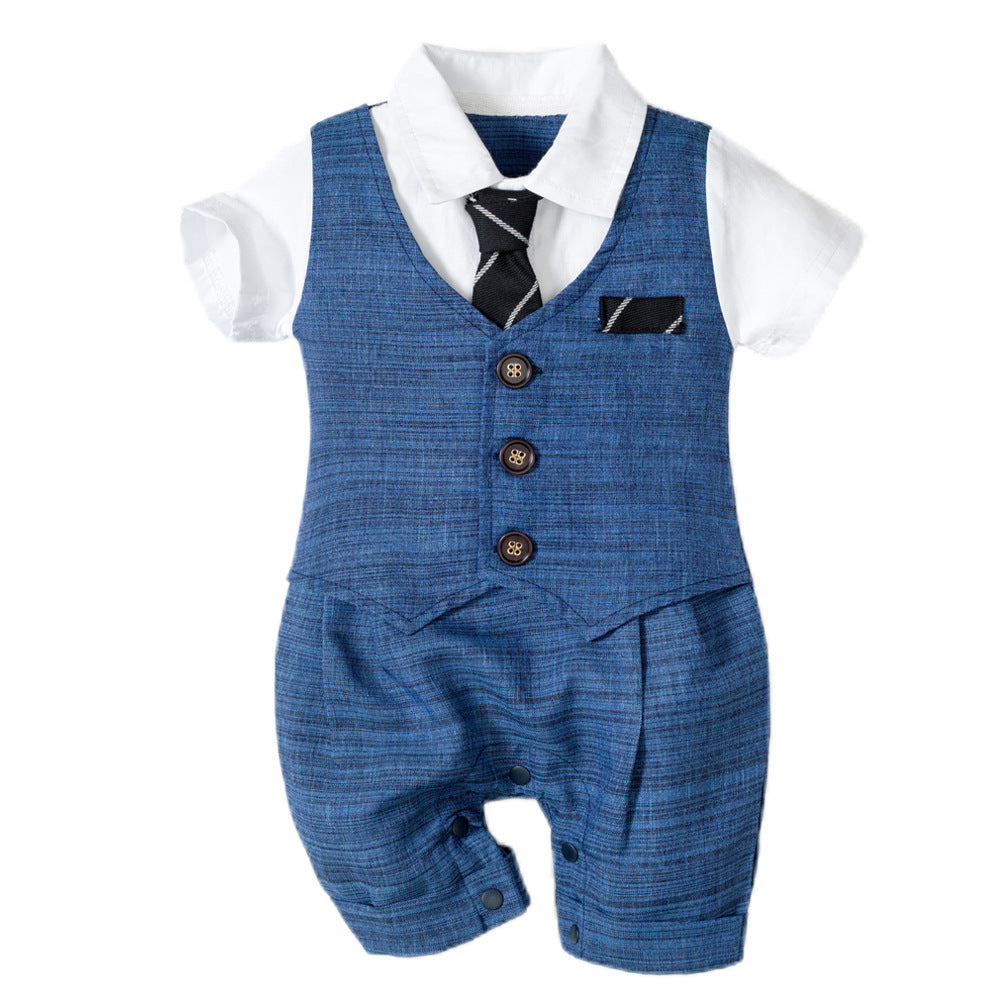 Summer New Baby Boy Jumpsuit Boys Gentleman Baby Children's Clothing by Ricaloux