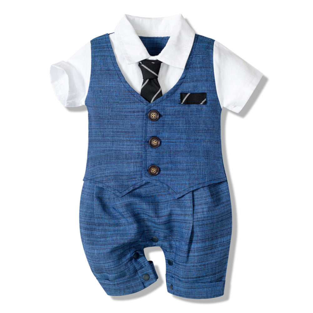 Summer New Baby Boy Jumpsuit Boys Gentleman Baby Children's Clothing by Ricaloux