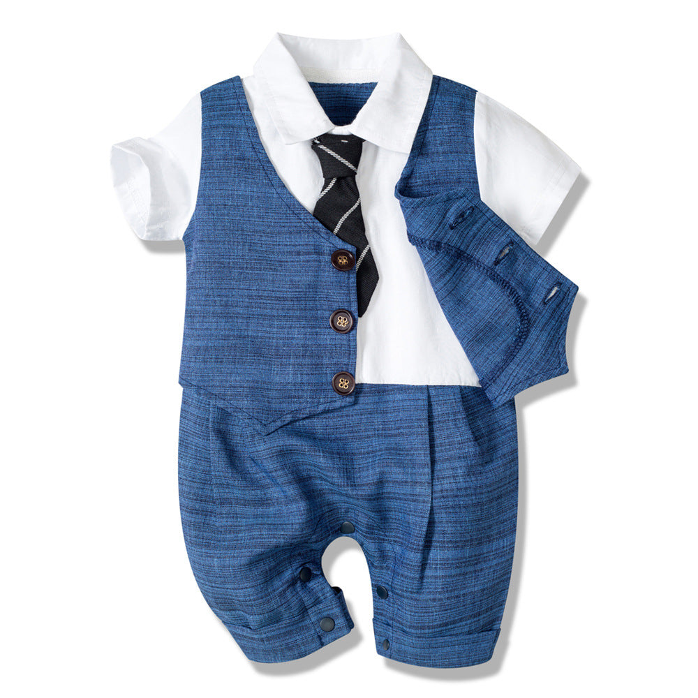 Summer New Baby Boy Jumpsuit Boys Gentleman Baby Children's Clothing by Ricaloux