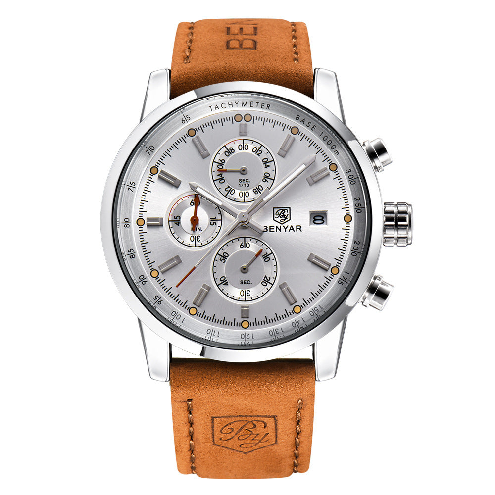 Fashion Casual Watch Mens Watches Men Luxury Brand Quartz Watch Business Leather Men's Watches Clock by Ricaloux