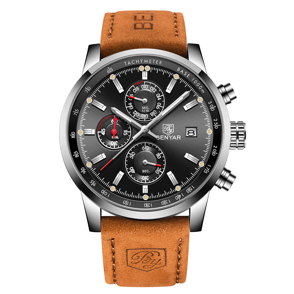 Fashion Casual Watch Mens Watches Men Luxury Brand Quartz Watch Business Leather Men's Watches Clock by Ricaloux