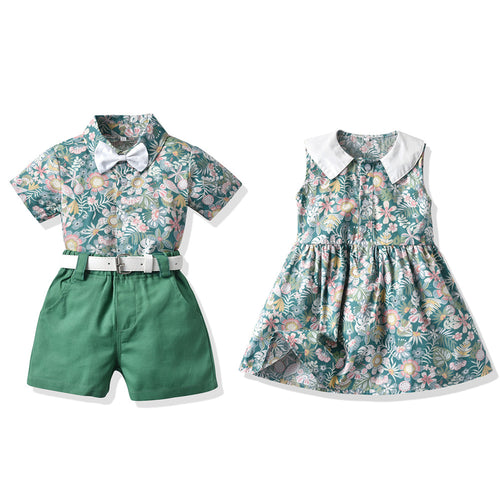 Children's Clothing Siblings Clothing Printing Beach style Vacation Leisure Suit by Ricaloux