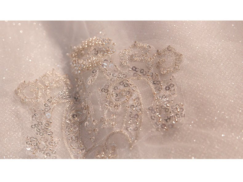 Wedding Dress Trailing Heavy Industry One-shoulder Bridal Temperament Female Forest Super Fairy Dream Starry Sky Skirt - RICALOUX