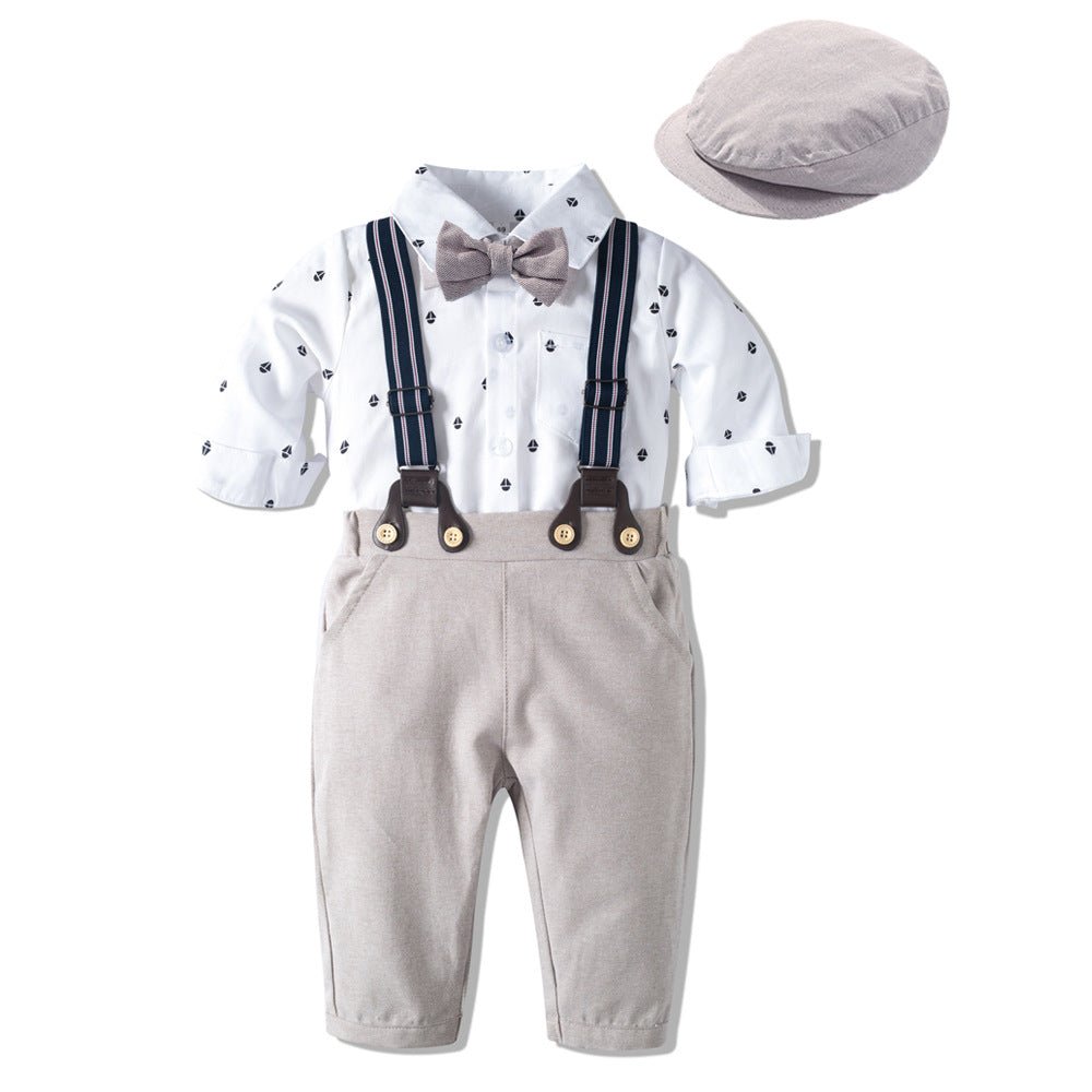 Autumn New Long Sleeve Khaki Suit Infant Clothing Boys' Gentleman Children'S Clothing - RICALOUX