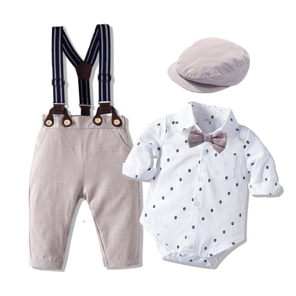 Autumn New Long Sleeve Khaki Suit Infant Clothing Boys' Gentleman Children'S Clothing - RICALOUX