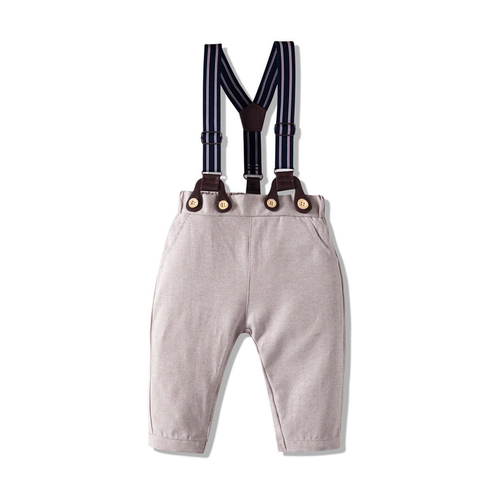 Autumn New Long Sleeve Khaki Suit Infant Clothing Boys' Gentleman Children'S Clothing - RICALOUX