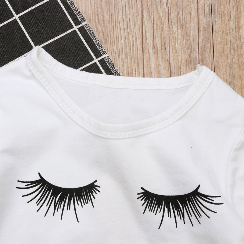 Pudcoco Girl Set 6M-4Y Kid Baby Girls Eyelash Tops T-shirt Pants Leggings Outfits Set Clothes - RICALOUX