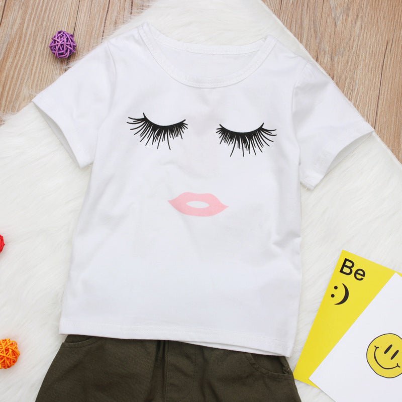 Pudcoco Girl Set 6M-4Y Kid Baby Girls Eyelash Tops T-shirt Pants Leggings Outfits Set Clothes - RICALOUX