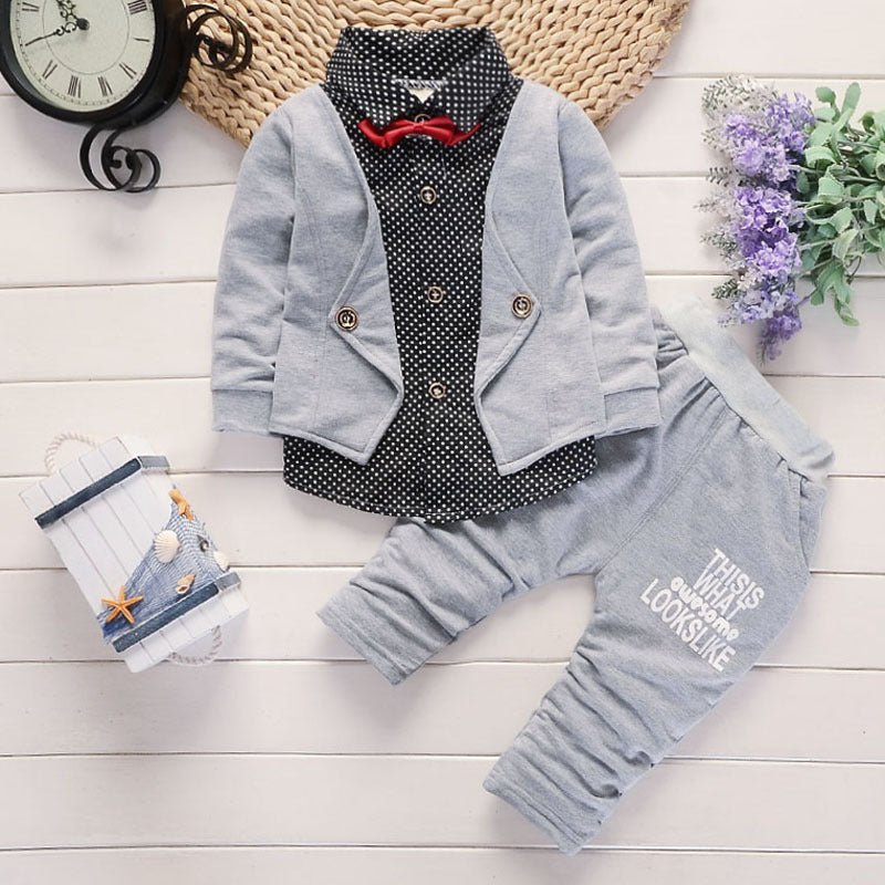 New Design Toddler Boys Casual Suit Set Boys Clothes Set Printed Suit Infant Boys Children Clothing Set - RICALOUX