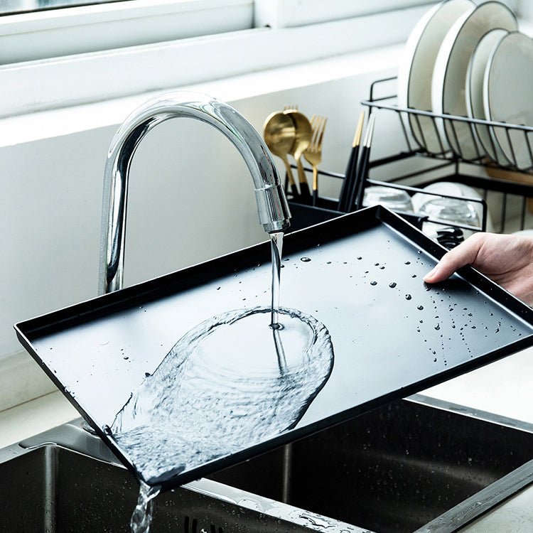 wholesale sink draining double tier metal wire kitchen dish storage rack for kitchen - RICALOUX