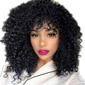 European And American Wigs, African Curly Hair Female Wigs, Fluffy Curly Bangs, Long Curly Hair Wigs – Premium 0 | RICALOUX