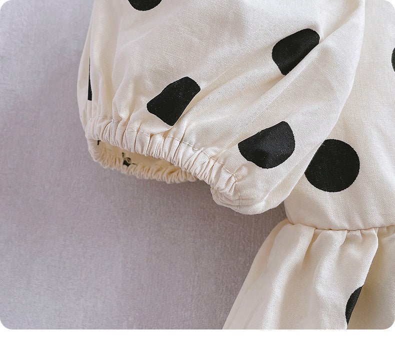 Summer Cute Bag Fart Clothes Pure Cotton Super Western-style Baby Girl Princess Romper - RICALOUX