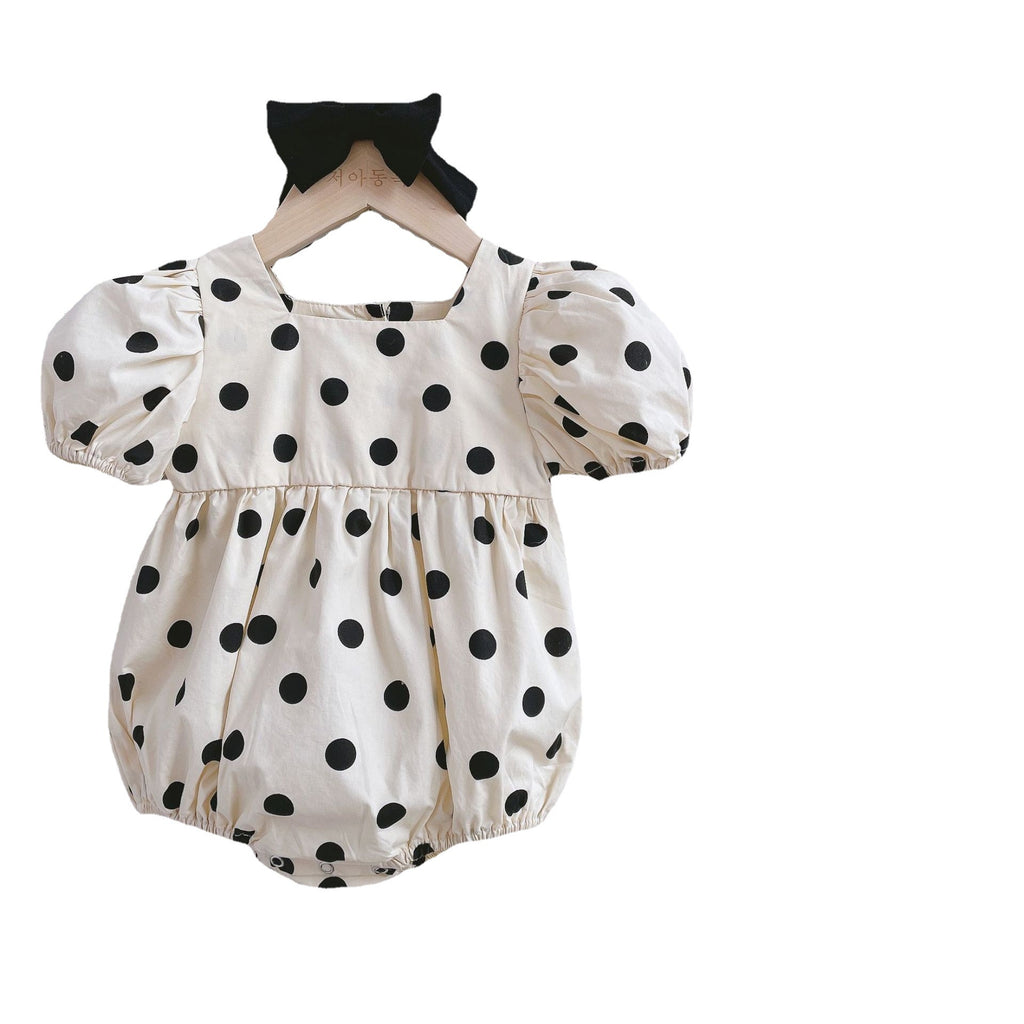 Summer Cute Bag Fart Clothes Pure Cotton Super Western-style Baby Girl Princess Romper - RICALOUX