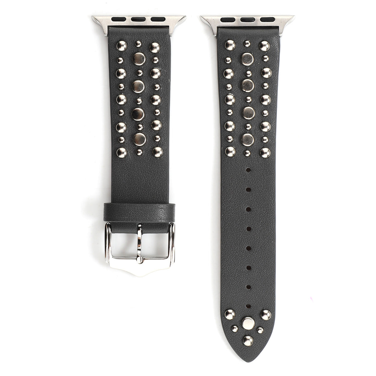 Compatible with Apple, Strap Silver Nails, Gold Nails, Rose Gold Nails Iwatch54321 Rivet Leather Strap by Ricaloux