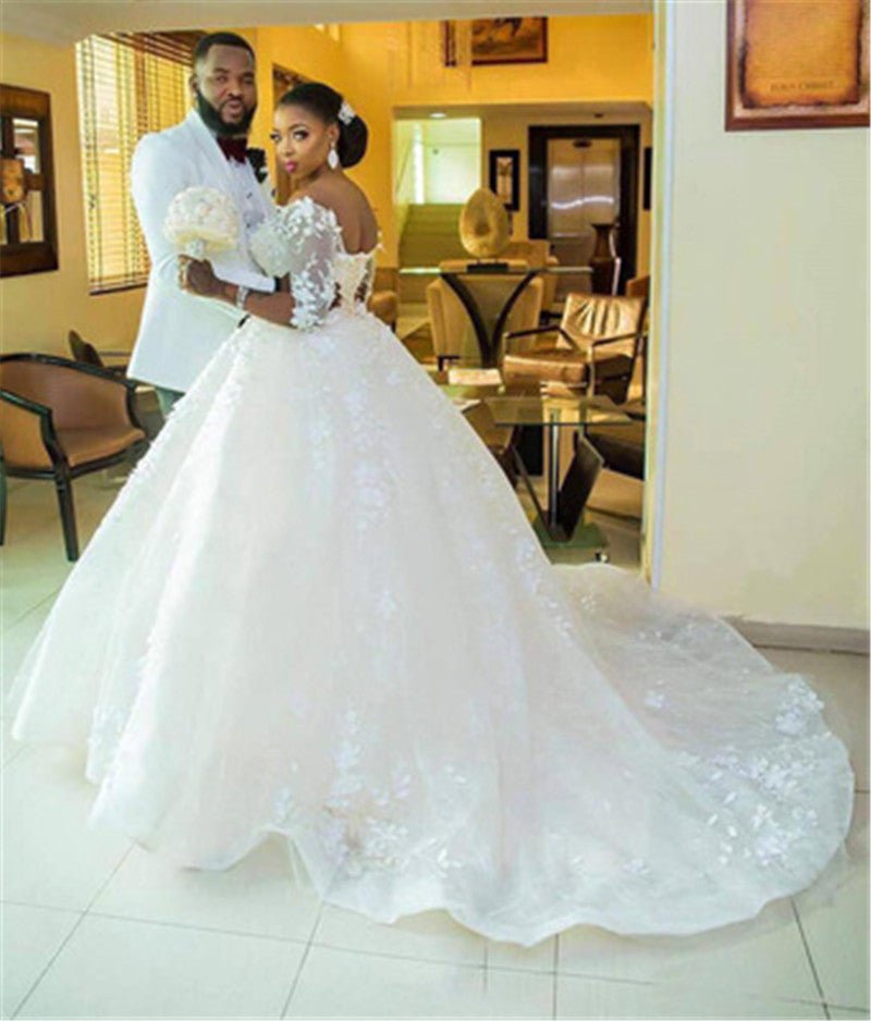 Pregnant Women Princess Wedding Dress Wedding Plus Size Tail Wedding Dress - RICALOUX