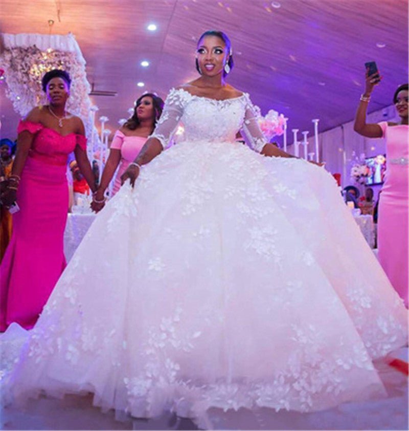 Pregnant Women Princess Wedding Dress Wedding Plus Size Tail Wedding Dress - RICALOUX