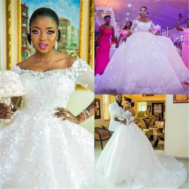 Pregnant Women Princess Wedding Dress Wedding Plus Size Tail Wedding Dress - RICALOUX