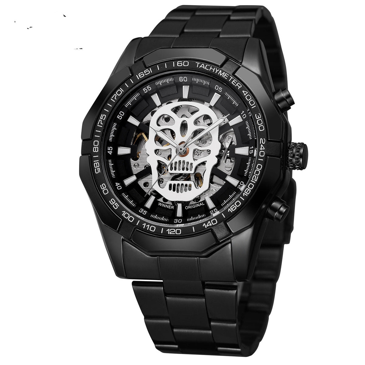 Official Automatic GOLD Watch Men Steel Strap Skeleton by Ricaloux