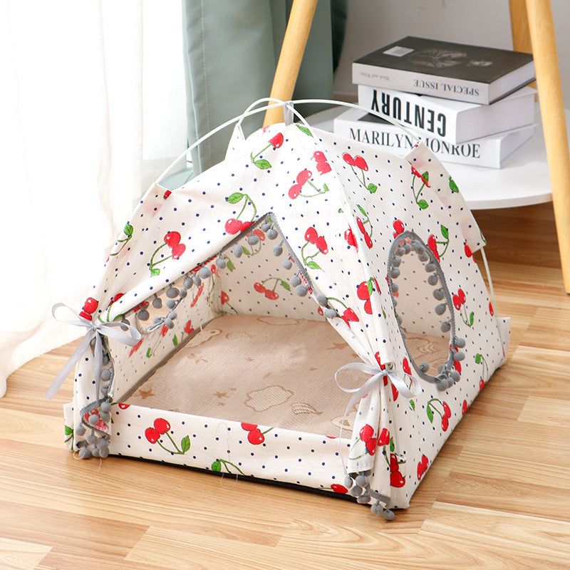 Cat Tent Cat Cat House Enclosed Pet Bed by Ricaloux