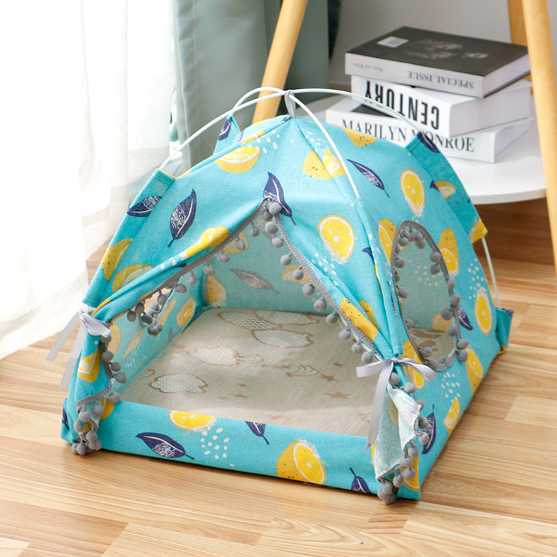Cat Tent Cat Cat House Enclosed Pet Bed by Ricaloux