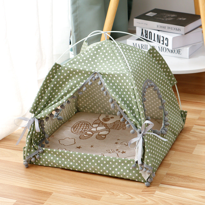 Cat Tent Cat Cat House Enclosed Pet Bed by Ricaloux