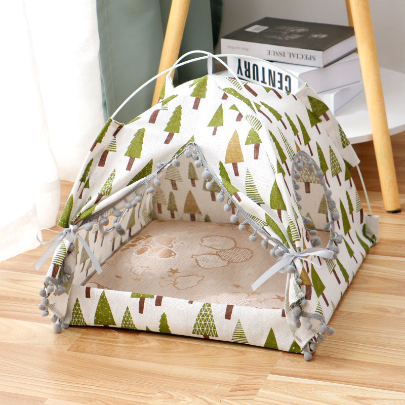 Cat Tent Cat Cat House Enclosed Pet Bed by Ricaloux
