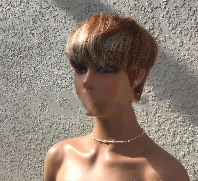 Hair Wigs, Brown Highlights, Golden Hair – Premium 0 | RICALOUX