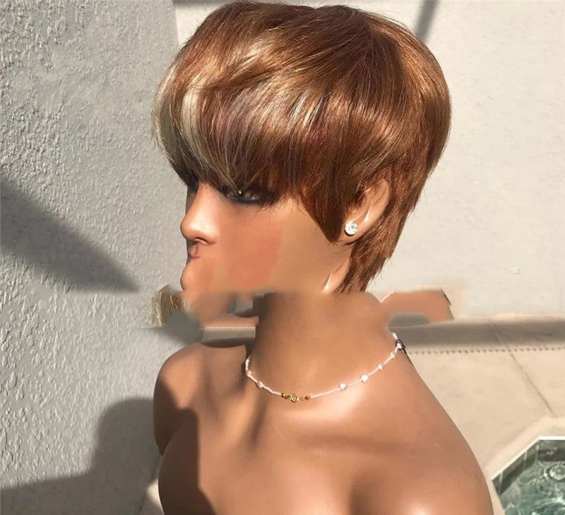 Hair Wigs, Brown Highlights, Golden Hair – Premium 0 | RICALOUX