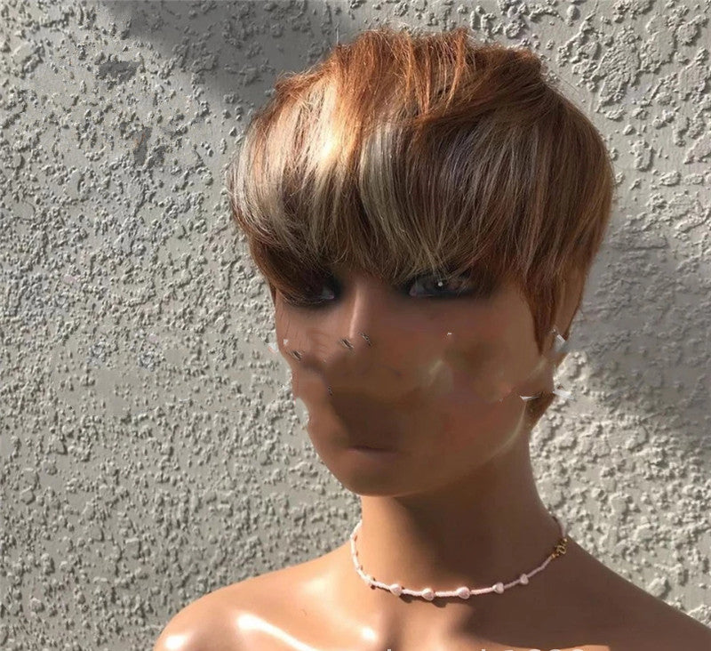 Hair Wigs, Brown Highlights, Golden Hair – Premium 0 | RICALOUX