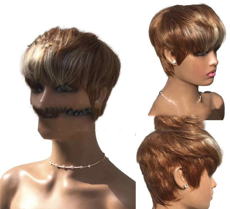 Hair Wigs, Brown Highlights, Golden Hair – Premium 0 | RICALOUX