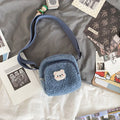 Women Plush Mobile Phone Bag Girls Small Shoulder Bag - RICALOUX
