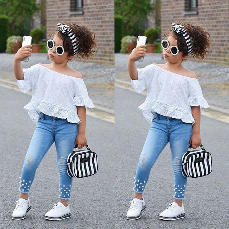 Shirt Shorts Girls Girl Kids Clothes For Baby Set Children - RICALOUX
