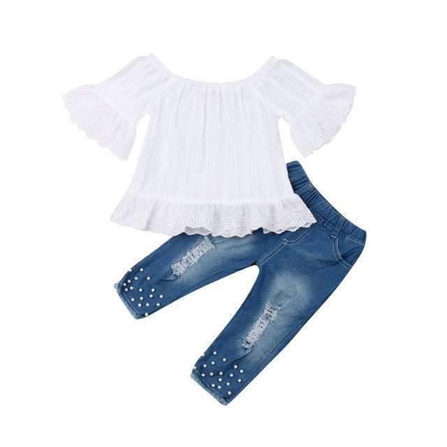 Shirt Shorts Girls Girl Kids Clothes For Baby Set Children - RICALOUX