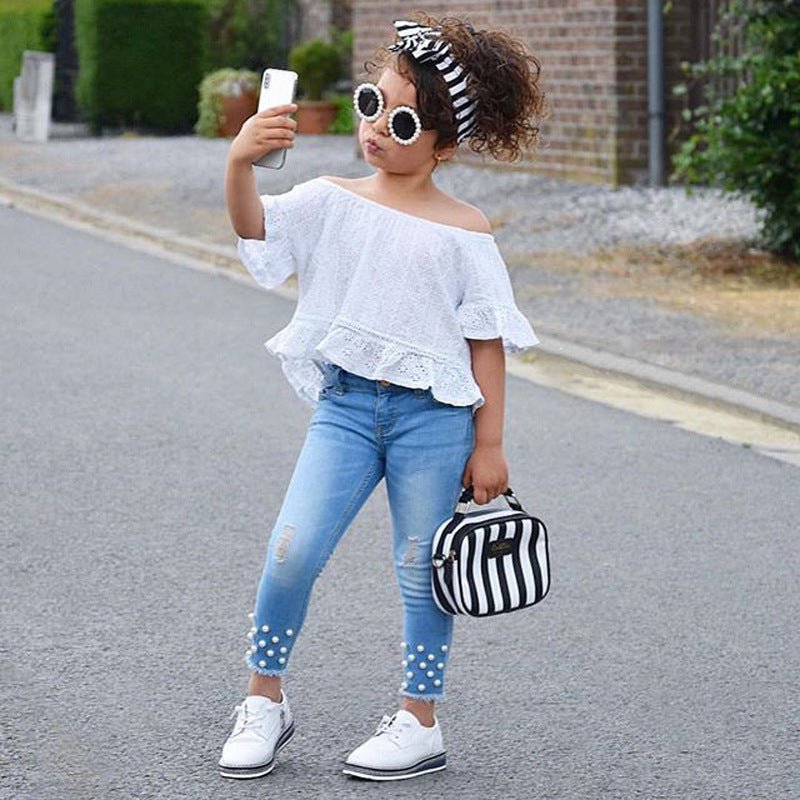 Shirt Shorts Girls Girl Kids Clothes For Baby Set Children - RICALOUX